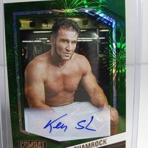 Autographed Green Holographic Sports Card - Signed